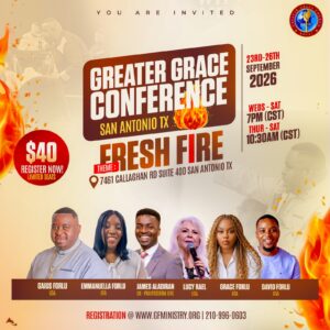 [LIVESTREAM] Greater Grace Conference - September 23-26, 2026